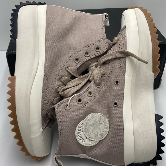 Converse WMNS RUN STAR HIKE HI WONDER STONE/EGRET/BLACK A08706C Platforms Snkrs - Picture 12 of 16